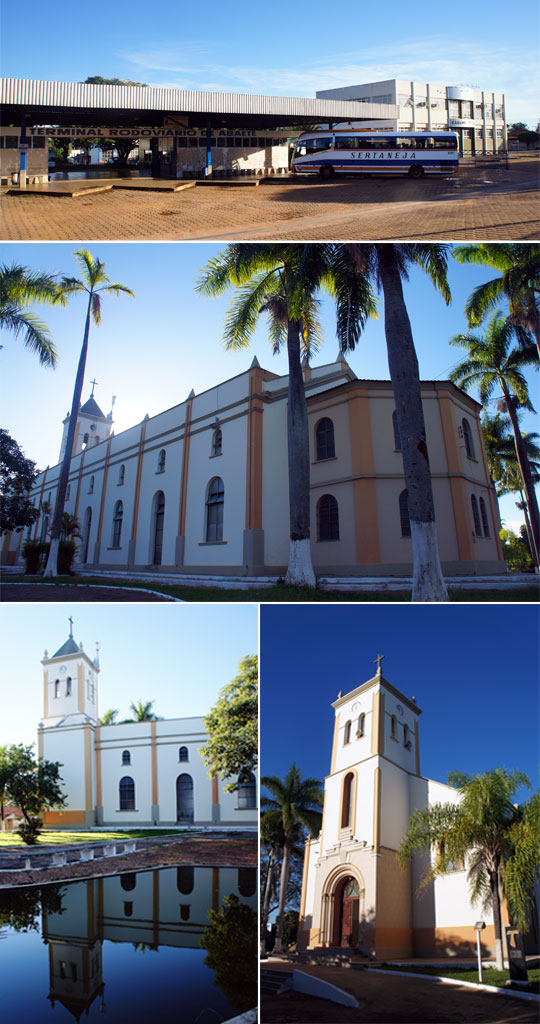 Fotos de Abaeté incluindo a Rodoviária e a Igreja Matriz